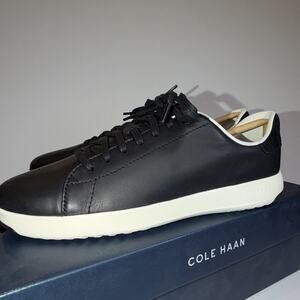 Cole Haan GrandPro Tennis Men's Low Top Lace-Up Sneakers Black/White B W02896